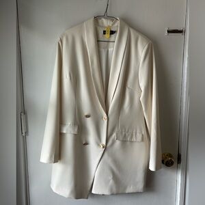 PRETTY LITTLE THING | WHITE BLAZER DRESS | SIZE 8